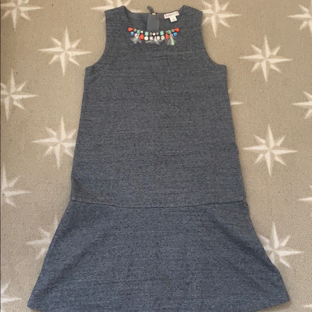 Crewcuts embellished gray dress 10T